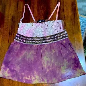 Cute Mezon babydoll top with rhinestones